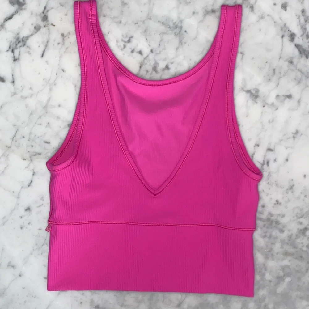 Lululemon Pink Ribbed Tank Top - Picture 1 of 3